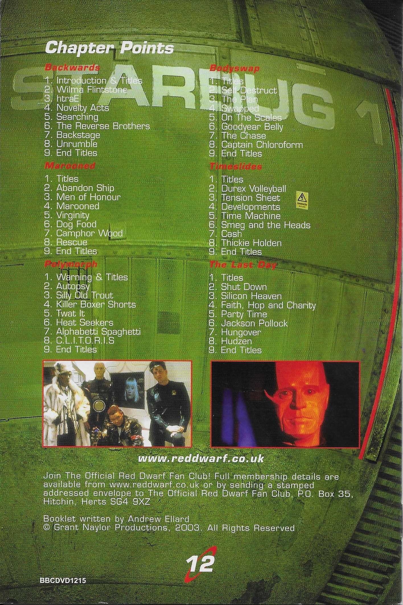 Inserts from BBCDVD 1215